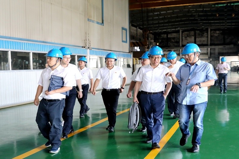2020年9月8日,时任商务部亚洲司副司长杨伟群、马来西亚驻华使馆公使施志光莅临8868体育首页登录对马来西亚项目进行调研